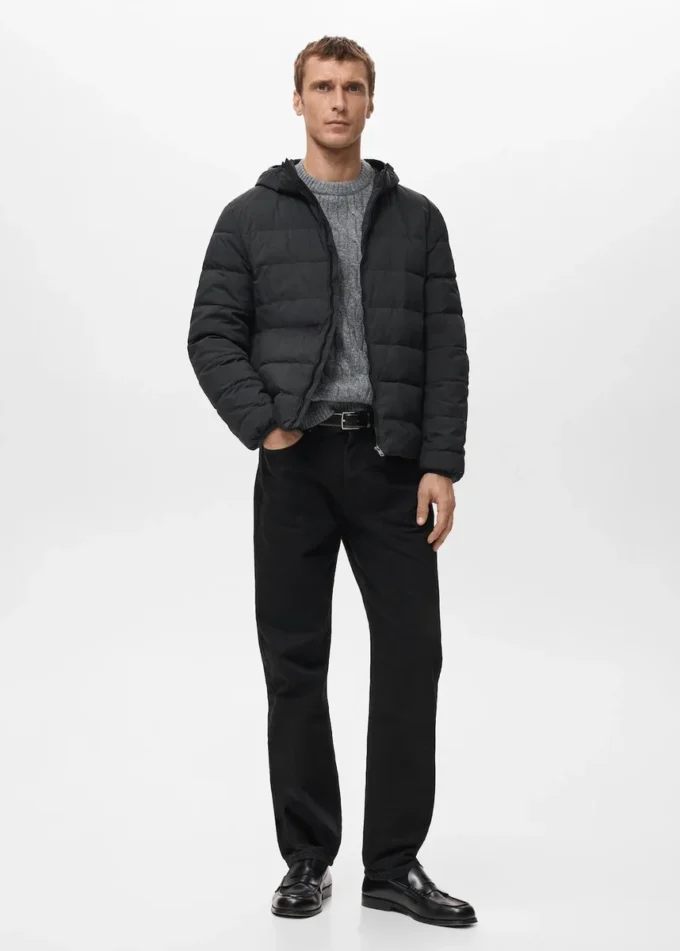Veste matelassée avec rembourrage en duvet et plumes