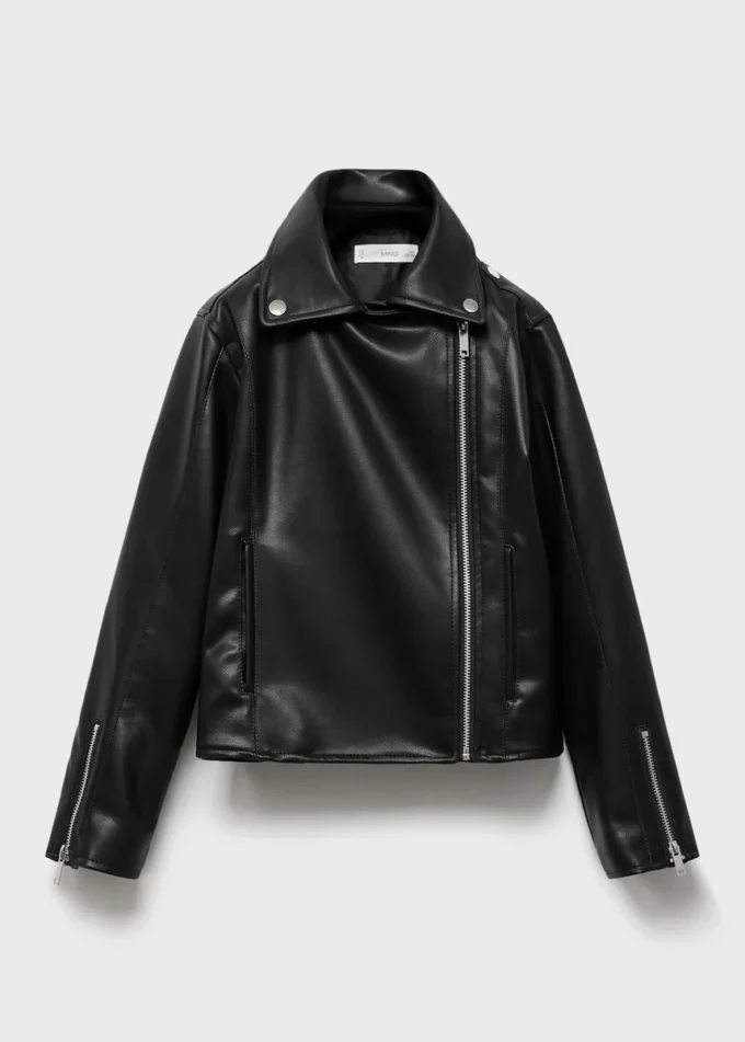 Veste motard effet cuir