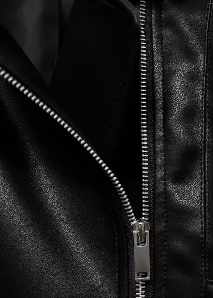 Veste motard effet cuir