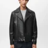 Veste motard en simili cuir