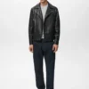 Veste motard en simili cuir