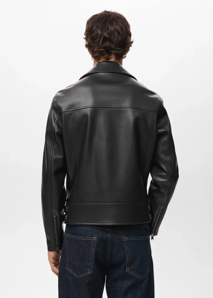 Veste motard en simili cuir