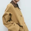 Veste oversize avec col contrasté Veste oversize avec col contrasté
