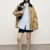 Veste oversize avec col contrasté Veste oversize avec col contrasté