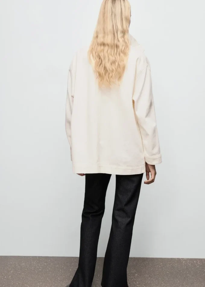 Veste oversize en denim avec poches