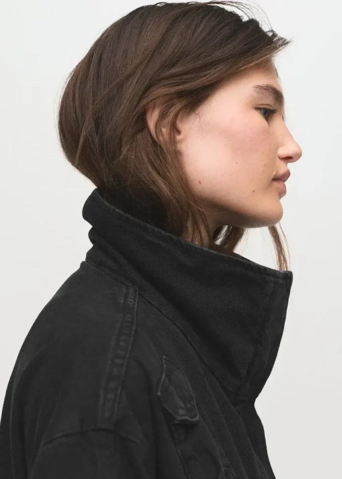 Veste oversize en denim avec poches