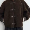 Veste réversible en peau lainée