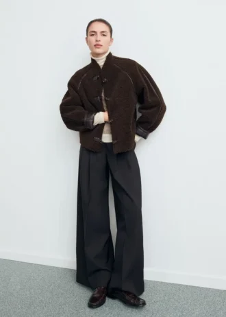 Veste réversible en peau lainée