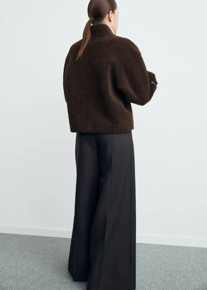 Veste réversible en peau lainée