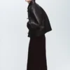 Veste réversible en peau lainée