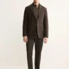 Veste slim en laine mélangée à micro-carreaux