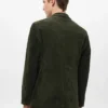 Veste slim en velours côtelé à double boutonnage