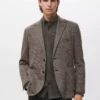 Veste slim fit à micro-motif pied-de-poule