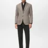 Veste slim fit à micro-motif pied-de-poule