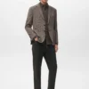 Veste slim fit à micro-motif pied-de-poule