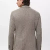 Veste slim fit à micro-motif pied-de-poule