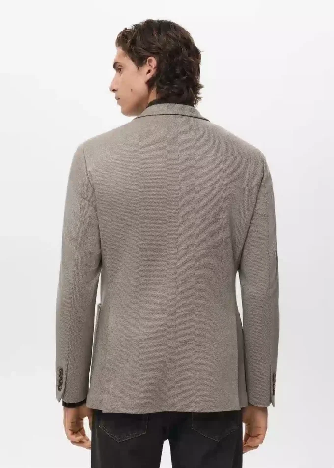 Veste slim fit à micro-motif pied-de-poule