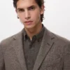 Veste slim fit à micro-motif pied-de-poule