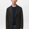 Veste slim à micro-carreaux