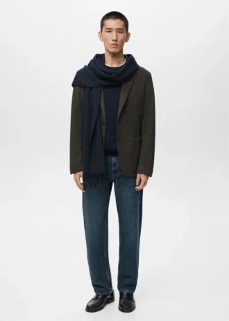 Veste slim à micro-carreaux