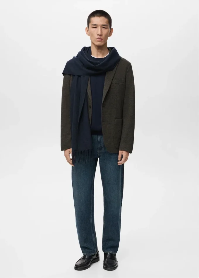 Veste slim à micro-carreaux