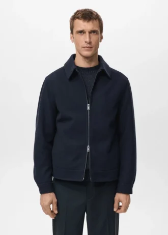 Veste zippée en laine