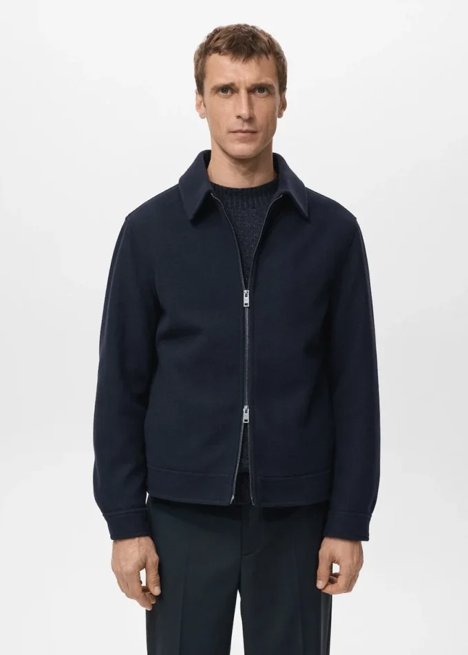Veste zippée en laine