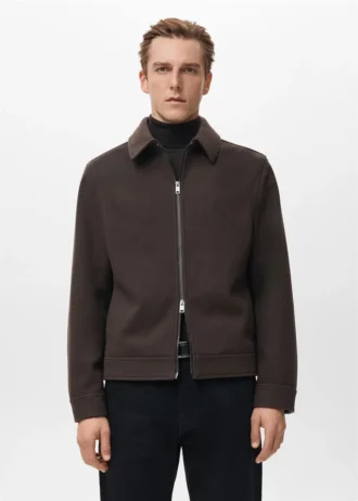 Veste zippée en laine