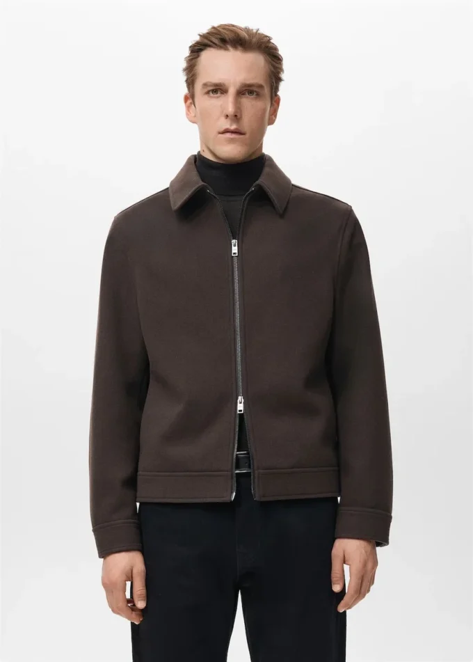 Veste zippée en laine