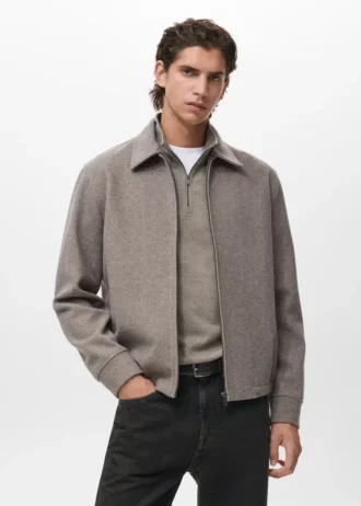 Veste zippée en laine