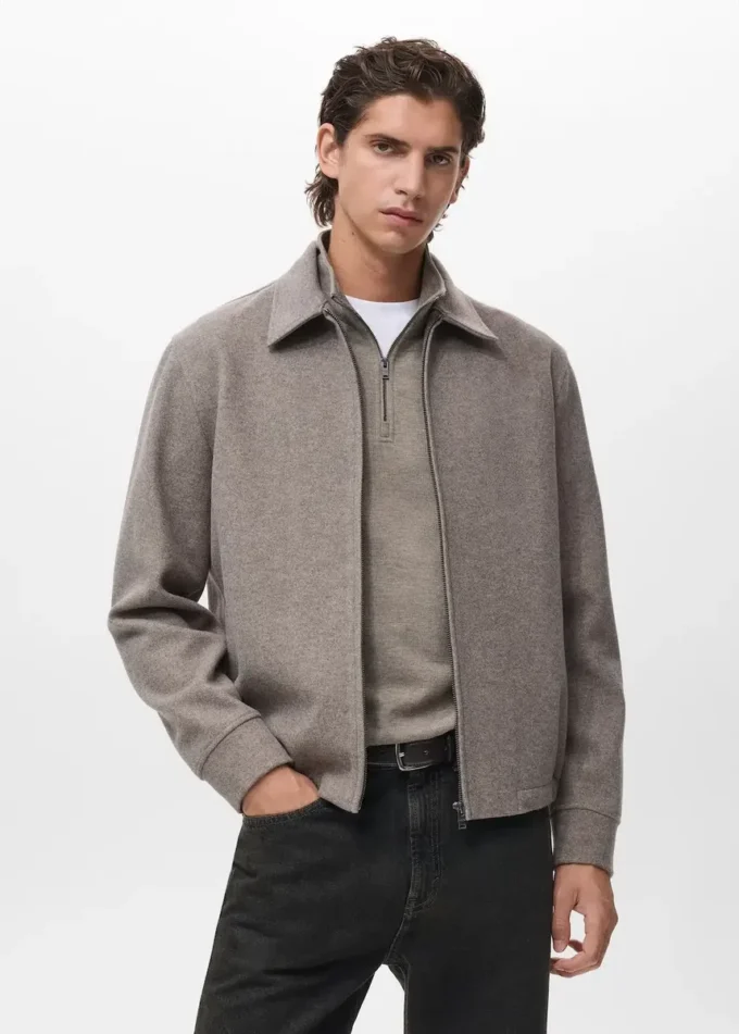 Veste zippée en laine