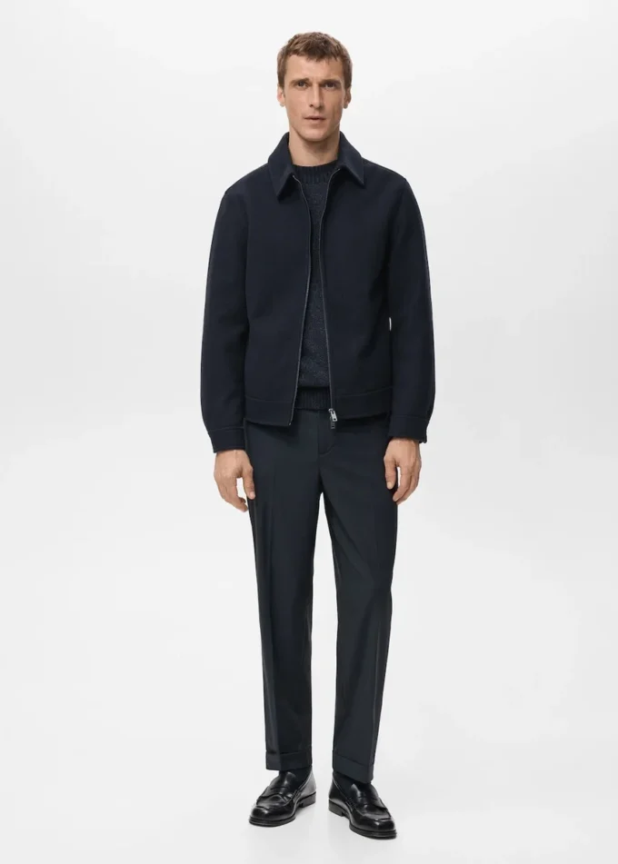 Veste zippée en laine