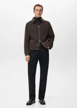 Veste zippée en laine