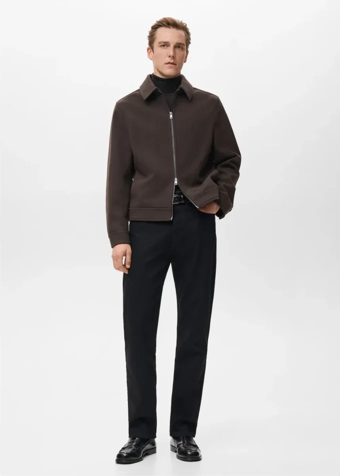 Veste zippée en laine