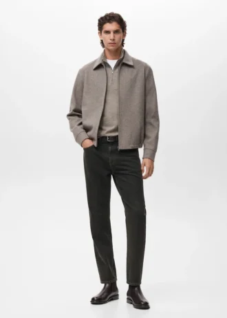Veste zippée en laine