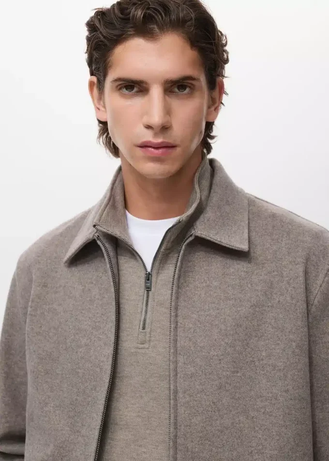 Veste zippée en laine