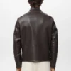 Veste zippée en simili cuir