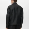 Veste zippée en simili cuir