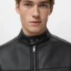 Veste zippée en simili cuir
